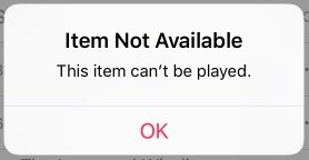 Item not AvailableThis item can't be played.
